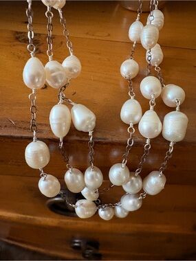 Freshwater Pearl Multi-Strand Necklace - White